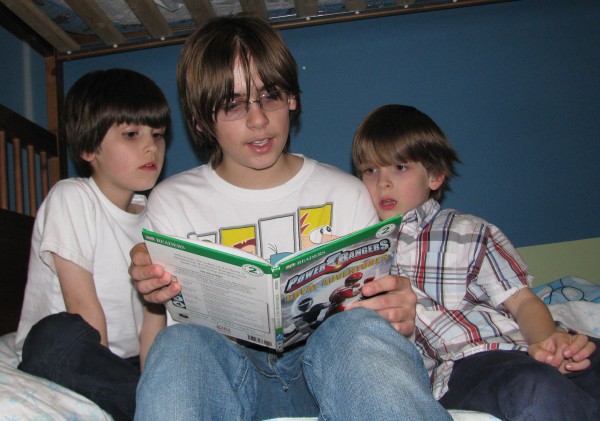 Kieran Reads To His Brothers